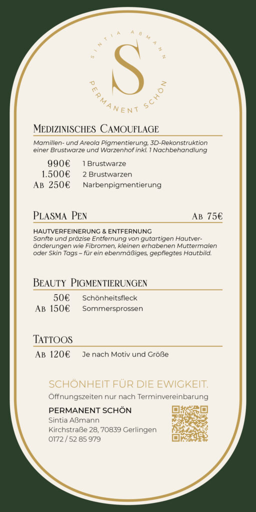 Preisliste - Permanent schoen